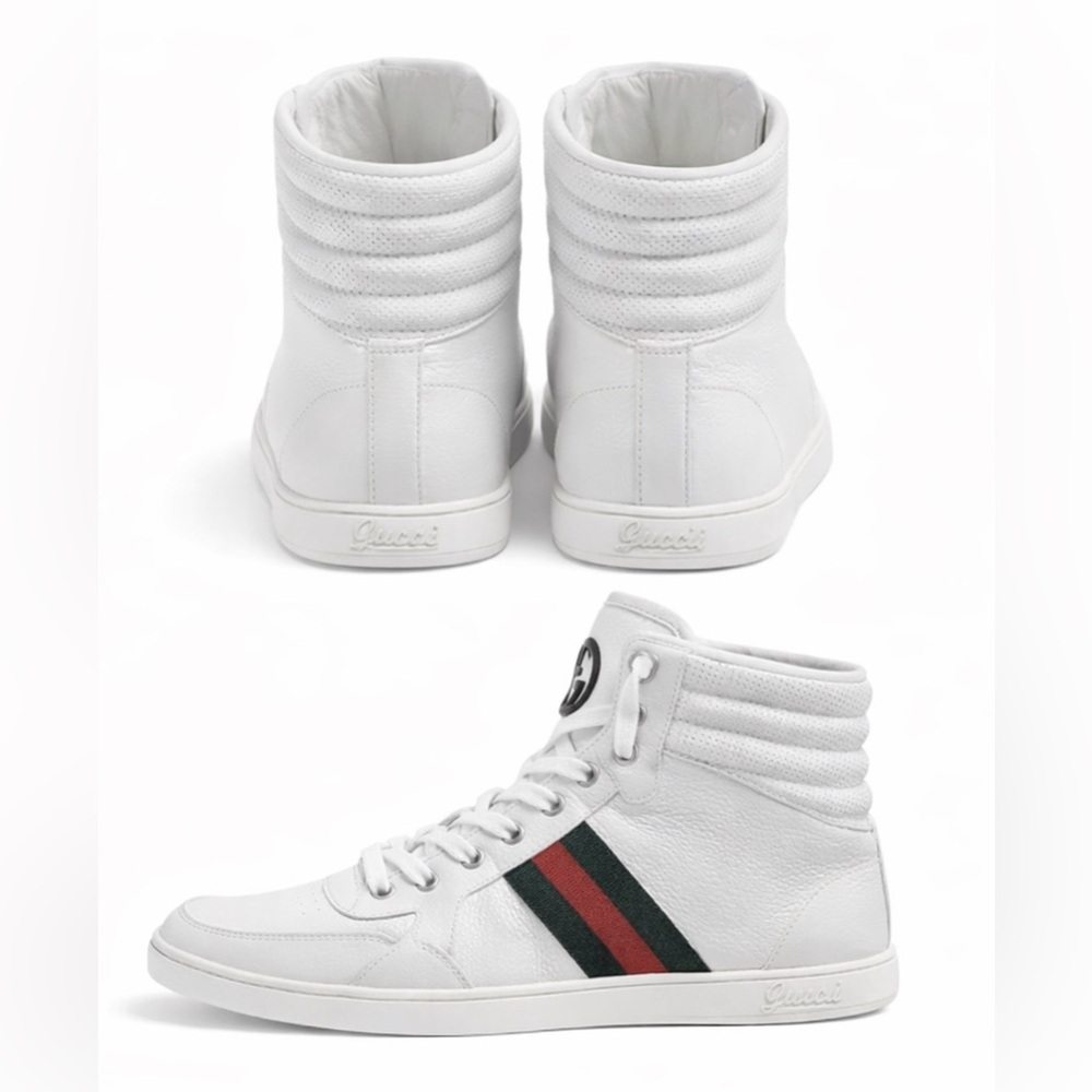White High-Top Boots – Designer-Inspired Style – Size 9.5 - Picture 3 of 6